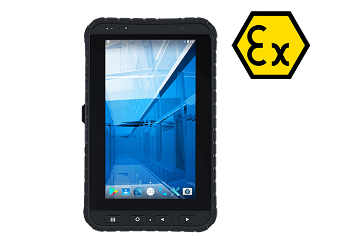 Wzmocniony tablet o stopniu ochrony IP65 M700DQ8-EX firmy Winmate z certyfikatem ATEX